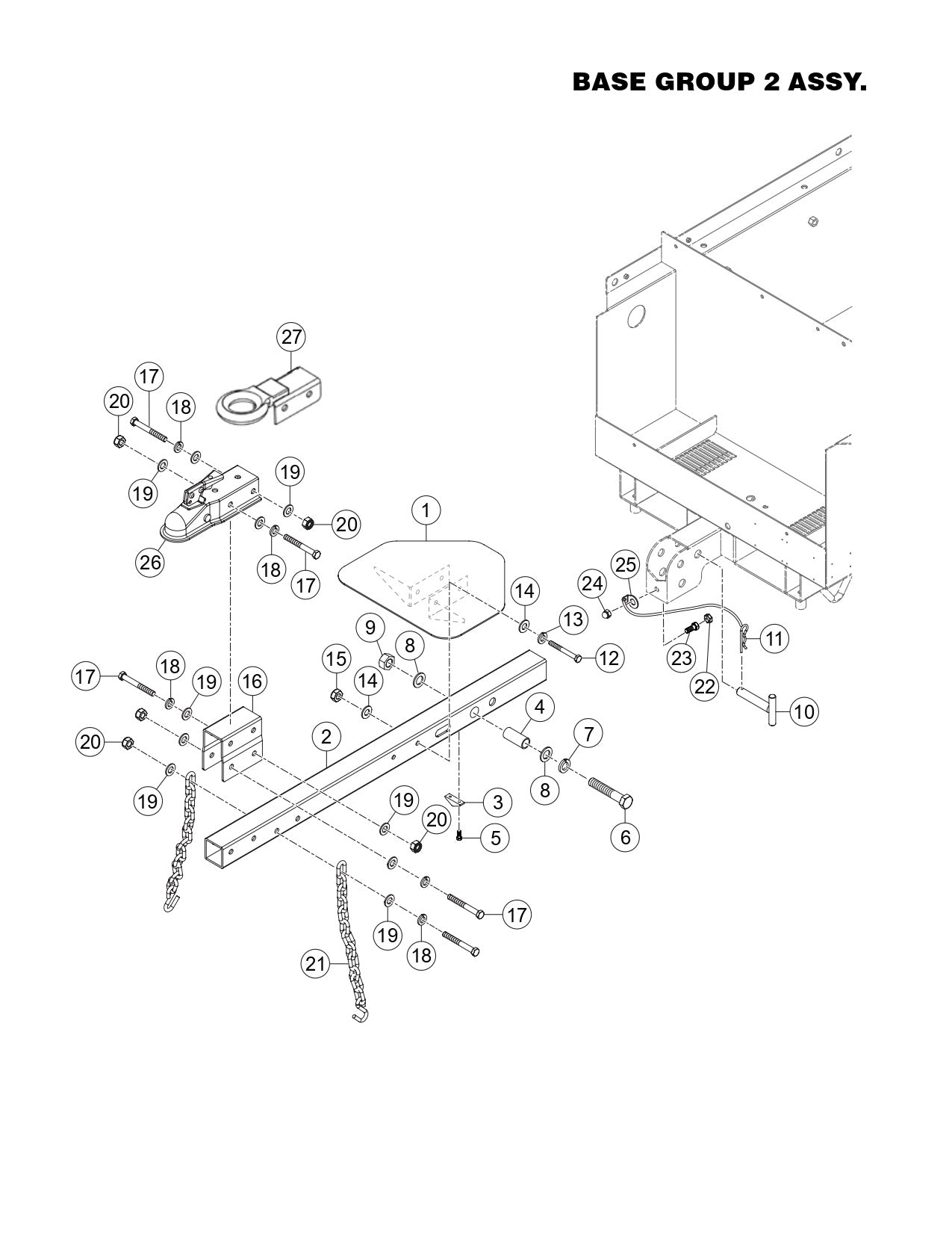 GBX12SK, GBX24BK GloBug Lighting System Base Group 2 Assembly Parts by Multiquip