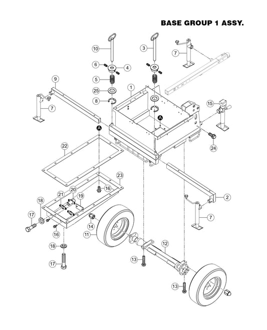 GBX GloBug Lighting System Base Group 1 Assembly Parts by Multiquip