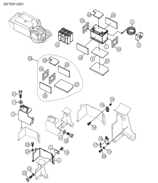 P33/24 HHM-HHMR — Battery  Assembly Parts By Multiquip