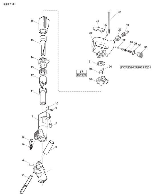 BBD 12D Pneumatic Drill