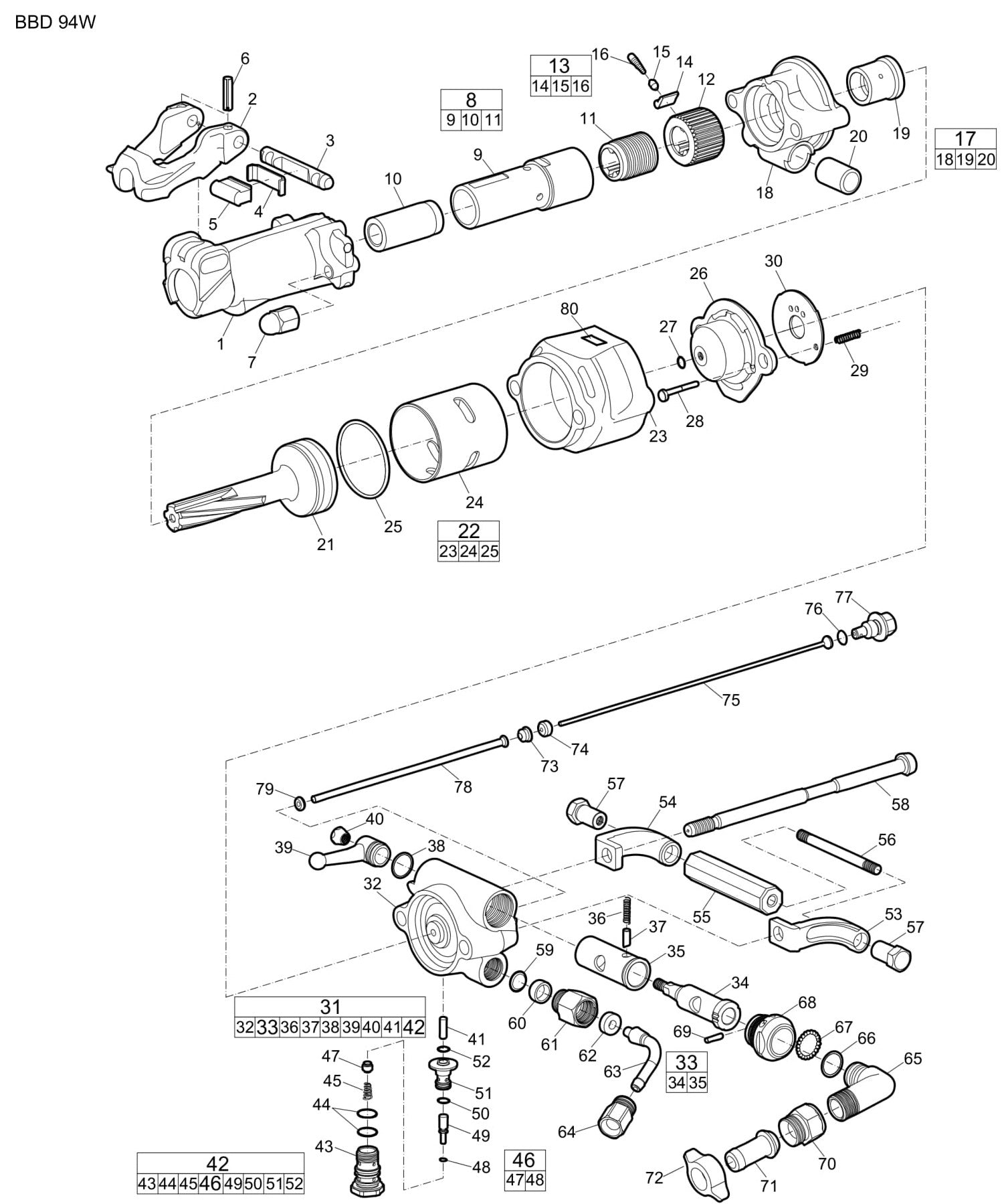 BBD94W Pusher Leg