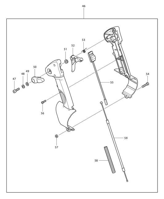 BBX7600CA Control Lever Assembly Parts