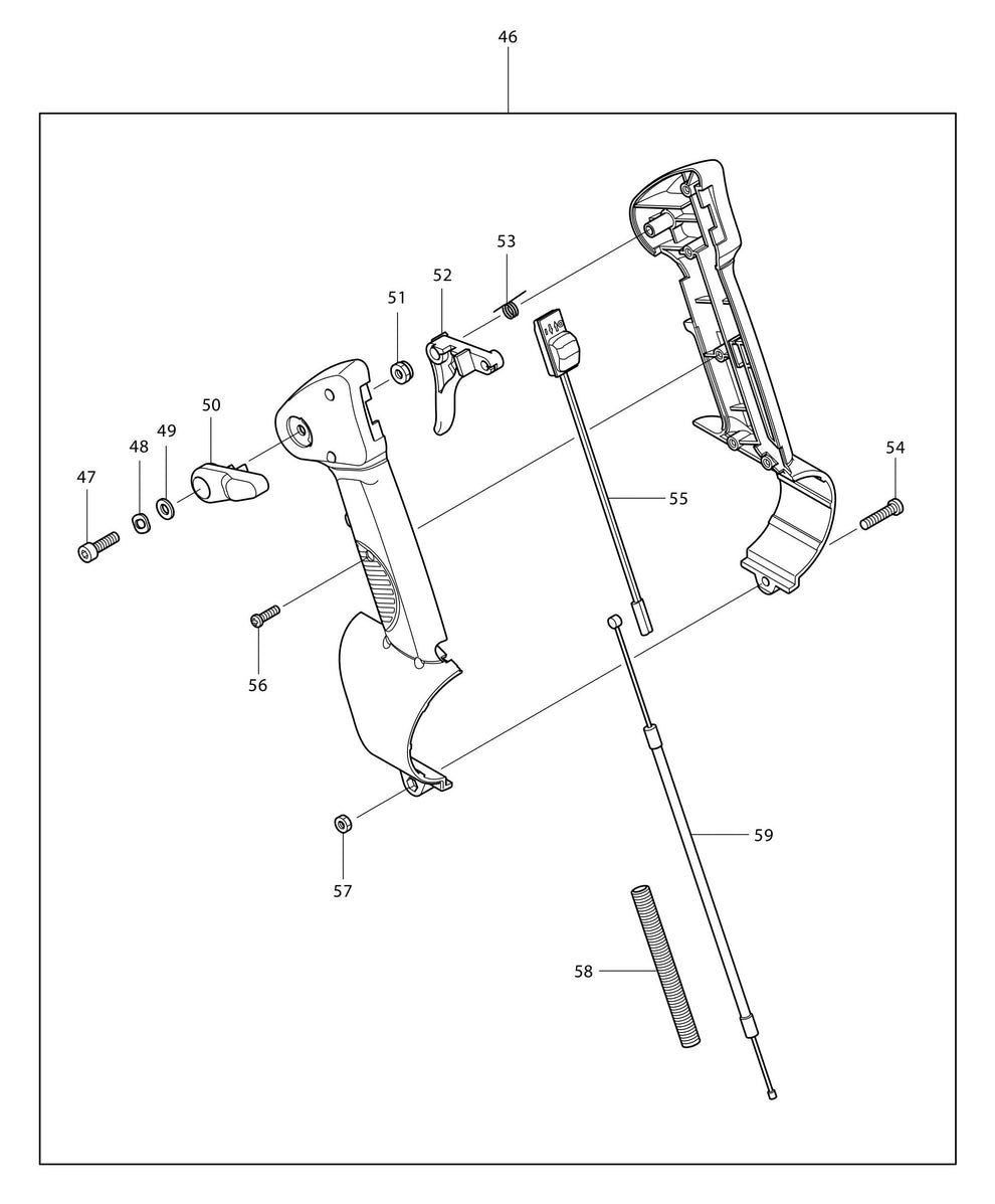 BBX7600CA Control Lever Assembly Parts