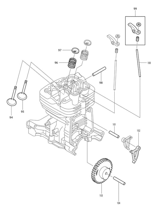 BBX7600CA Valves and Head Assembly Parts