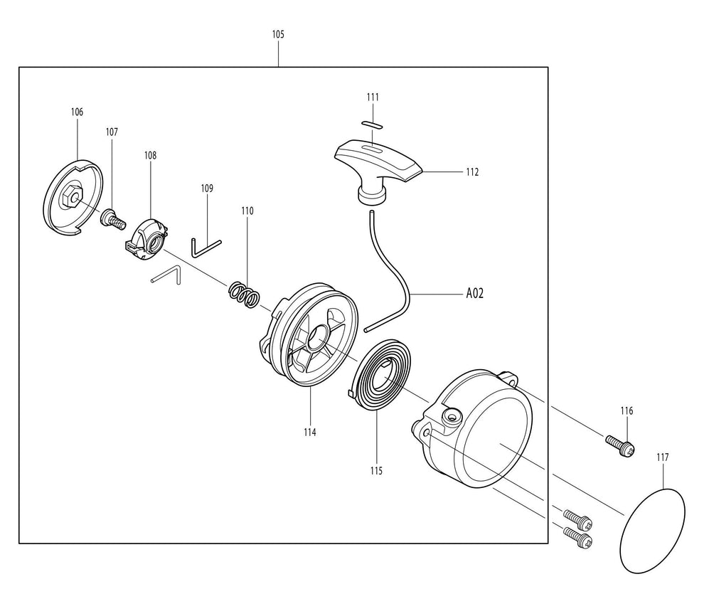 BBX7600CA Starter Assembly Parts