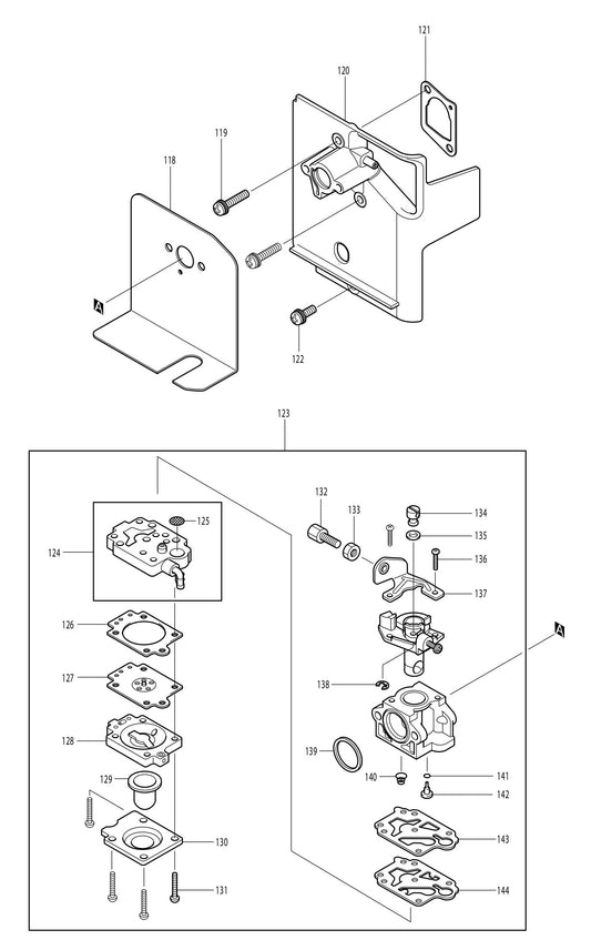 BBX7600CA Insulator Carburetor Assembly Parts