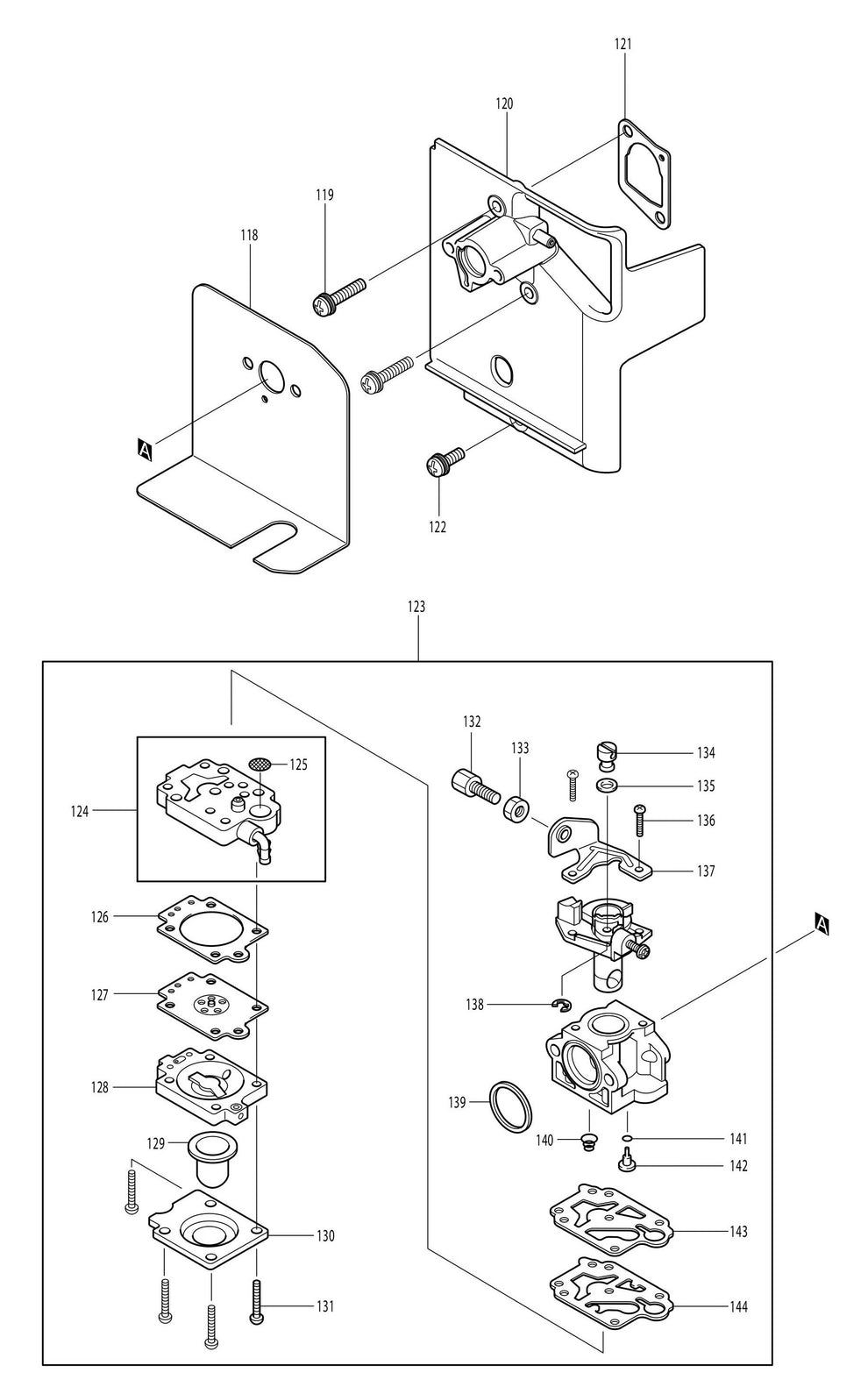 BBX7600CA Insulator Carburetor Assembly Parts