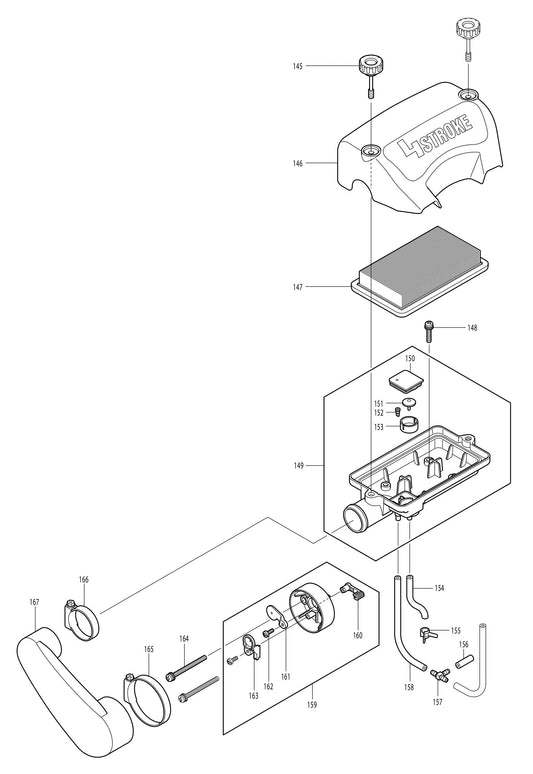 BBX7600CA Cleaner Base, Air Filter Assembly Parts
