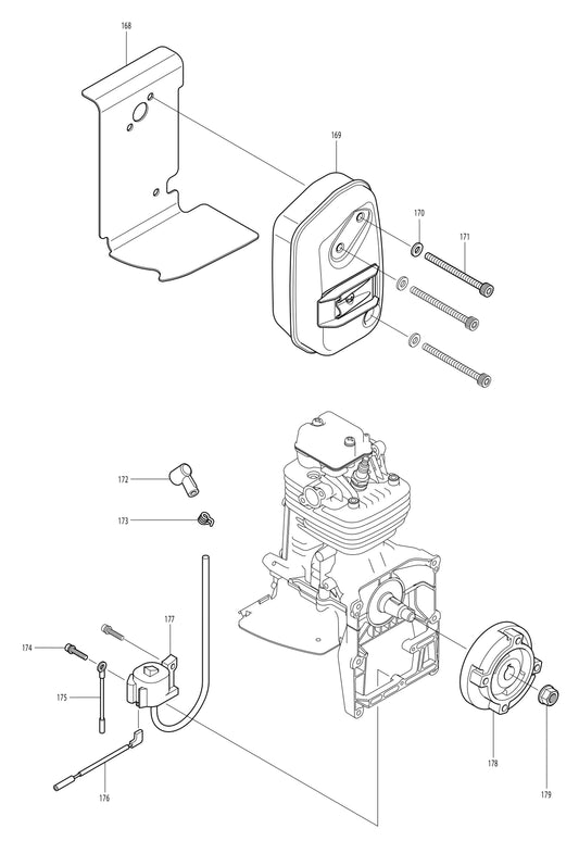 BBX7600CA Muffler, Ignition Coil Assembly Parts
