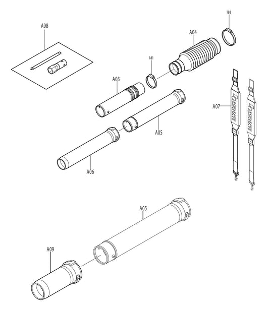 BBX7600CA Tube Assembly Parts