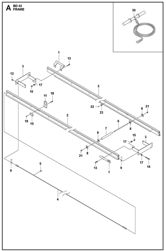 BD 42 Frame For BD Screed By Husqvarna