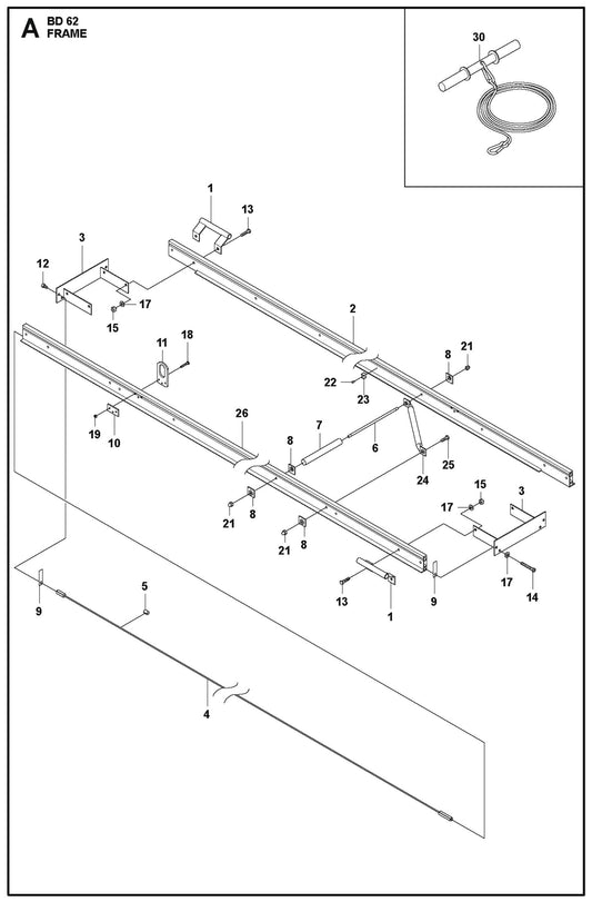 BD 62 Frame For BD Screed By Husqvarna