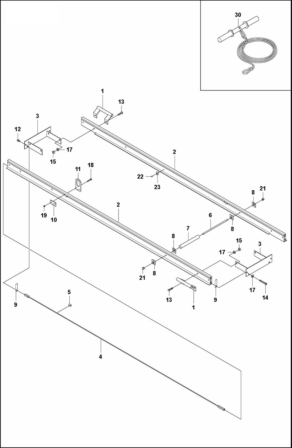 BD 32 Frame Assembly Parts for BE Screed Parts by Husqvarna