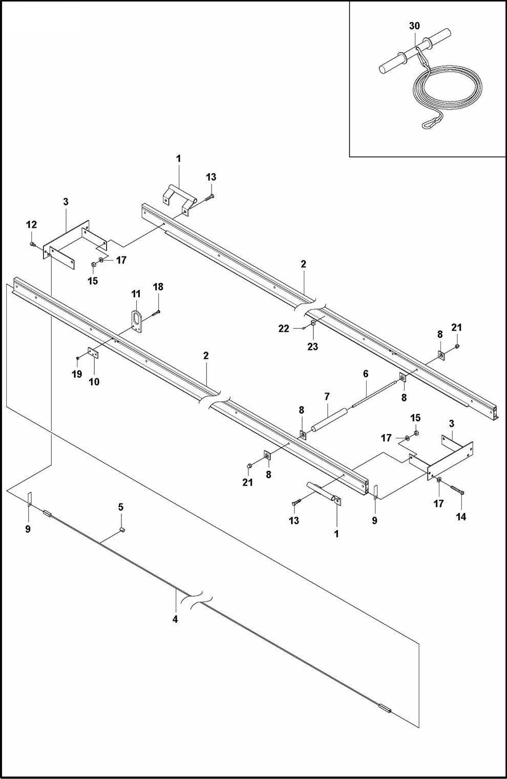 BD 42 Frame Assembly Parts for Concrete Screed Parts by Husqvarna