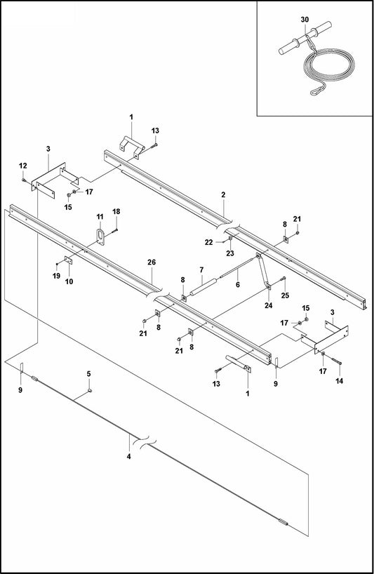 BD 62 Frame Assembly Parts for Concrete Screed Parts by Husqvarna
