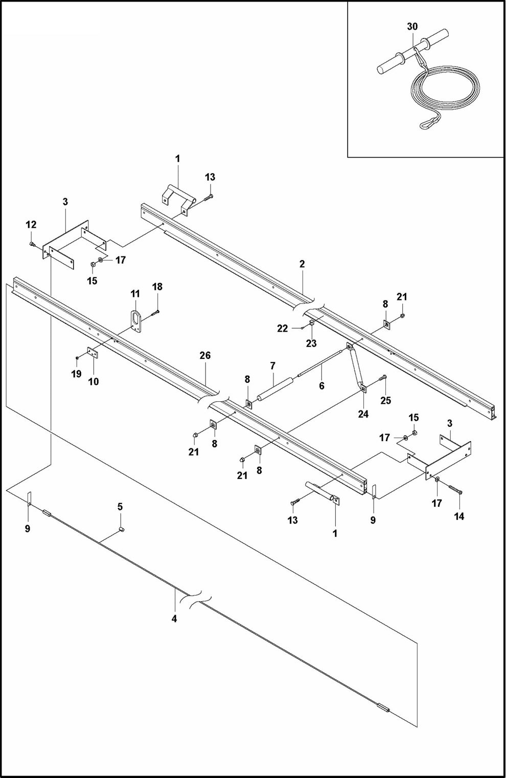 BD 62 Frame Assembly Parts for Concrete Screed Parts by Husqvarna