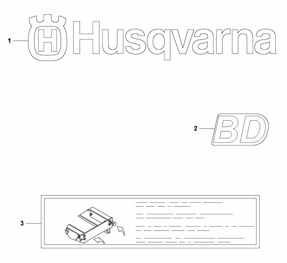 BD 62 Decals Assembly Parts for Concrete Screed Parts by Husqvarna