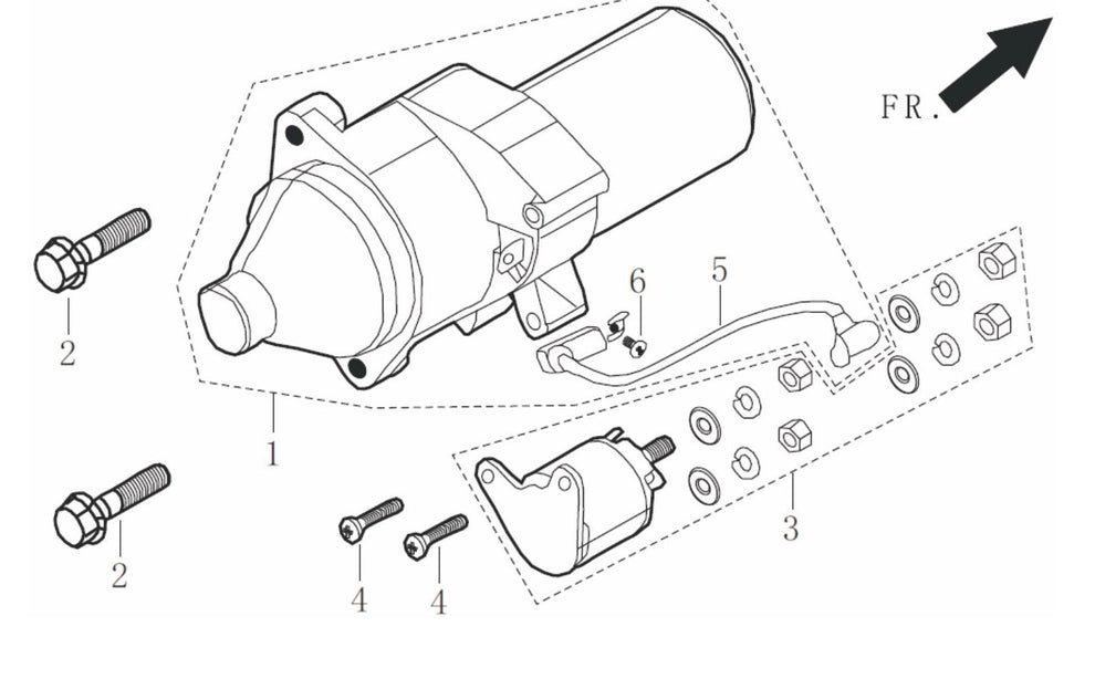 BE6500ER Generator Motor Starter Assembly Parts by BE Power Equipment