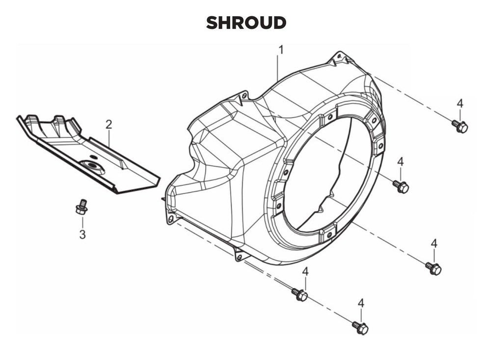 BE BE-6500ER Generator Shroud Assembly Parts by BE Power Equipment