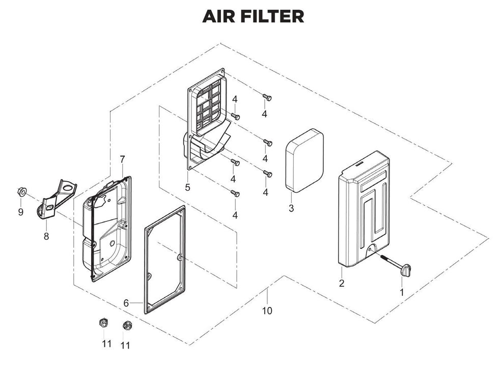 BE BE-6500ER Generator Air Filter Assembly Parts by BE Power Equipment