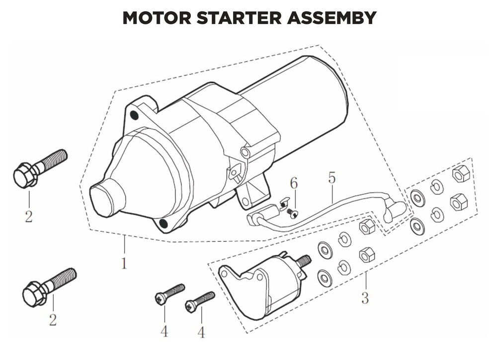 BE BE-6500ER Generator Motor Starter Assembly Parts by BE Power Equipment