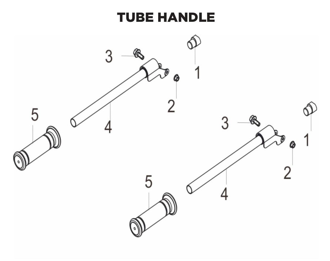 BE BE-6500ER Generator Tube Handle Assembly Parts by BE Power Equipment