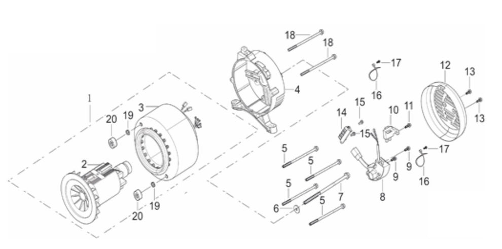 BE6500ER Generator Rotor/Stator Assembly Parts by BE Power Equipment