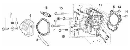 BE9000ERUSC Generator Cylinder Head and Cylinder Cover Assembly Parts by BE Power Equipment