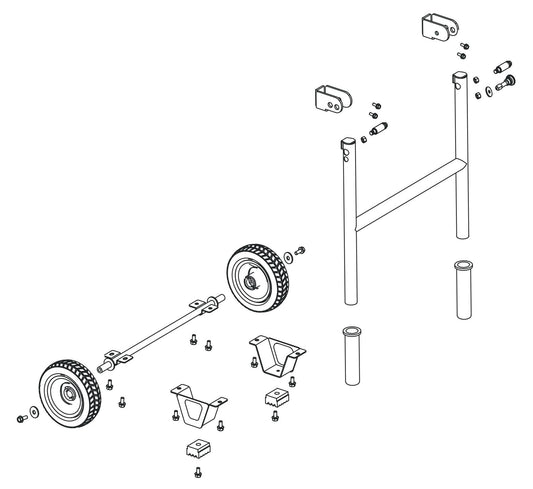 BE10500IT Inverter Generator Wheel and Handle Set Assembly Parts by BE Power Equipment