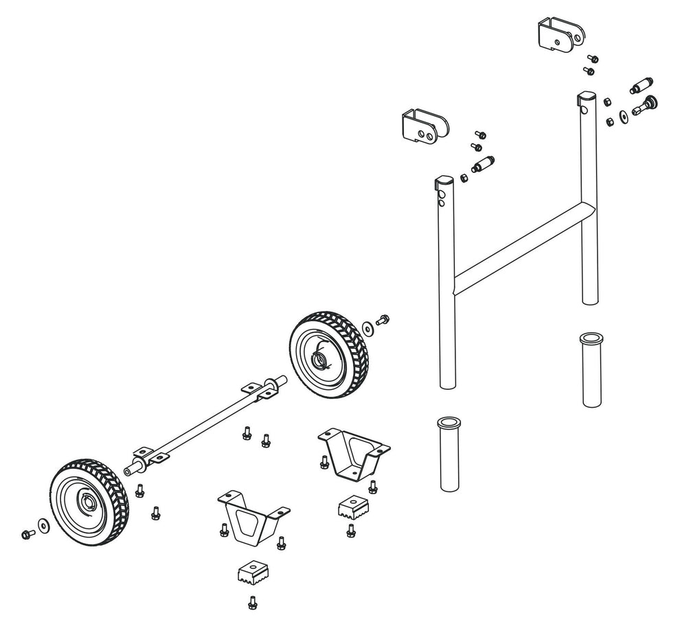 BE10500IT Inverter Generator Wheel and Handle Set Assembly Parts by BE Power Equipment