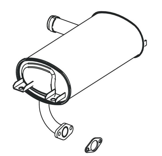 BE10500IT Inverter Generator Muffler Assembly Parts by BE Power Equipment