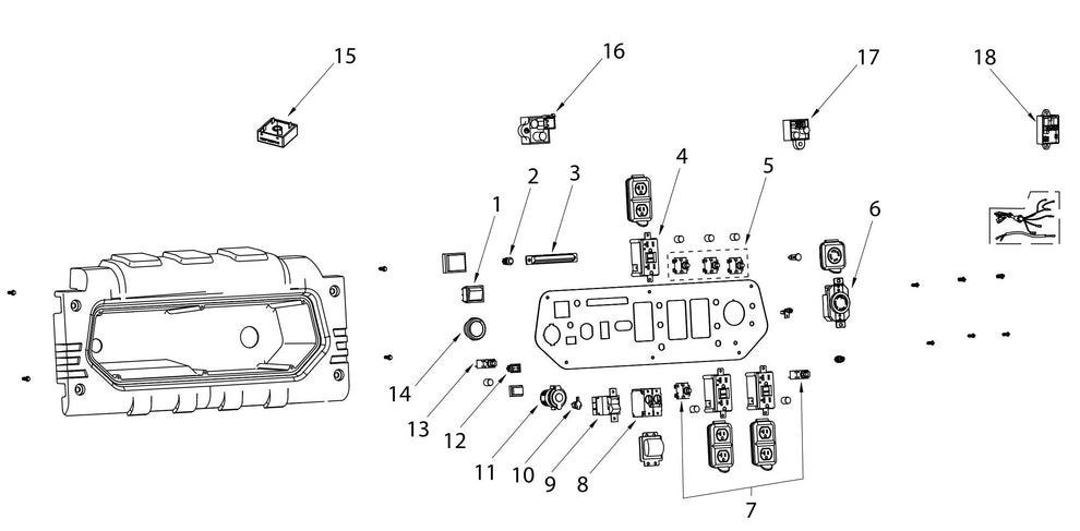 BE11000 Generator Control Panel Assembly Parts by BE Power Equipment