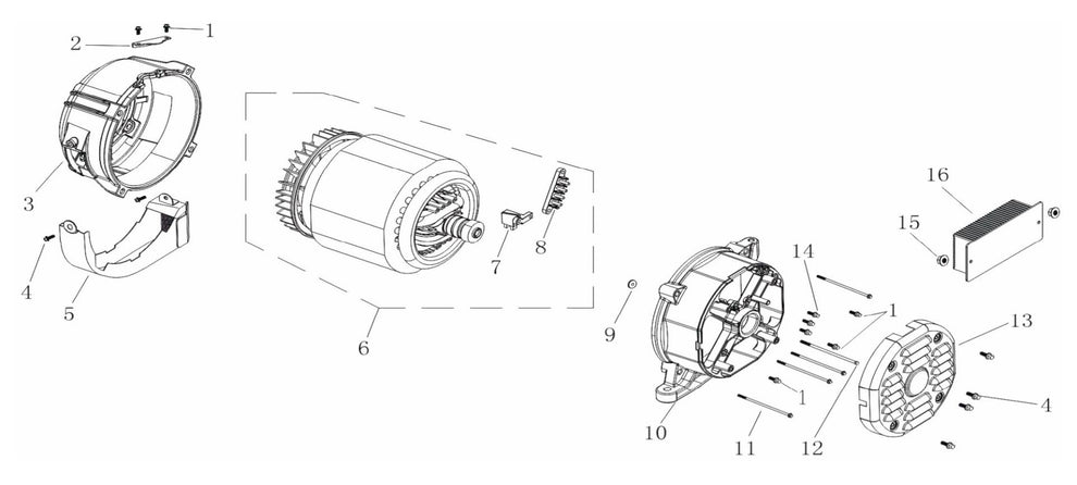 BE12000ER Generator Alternator Assembly Parts by BE Power Equipment