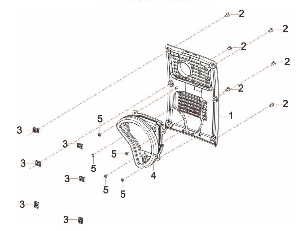 BEI2000L Inverter Generator Exhaust Cover Assembly Parts by BE Power Equipment