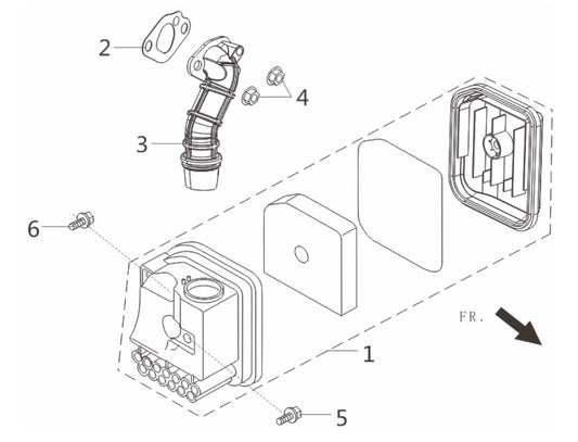 BEI2000L Inverter Generator Air Filter Assembly Parts by BE Power Equipment