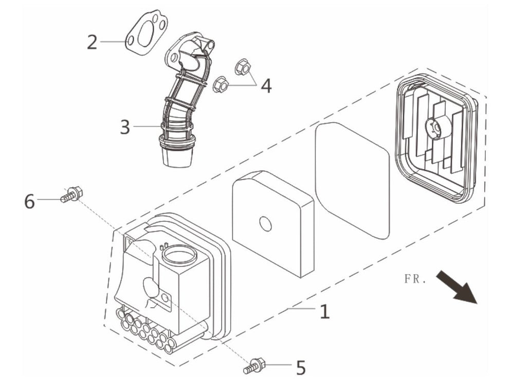 BEI2000L Inverter Generator Air Filter Assembly Parts by BE Power Equipment