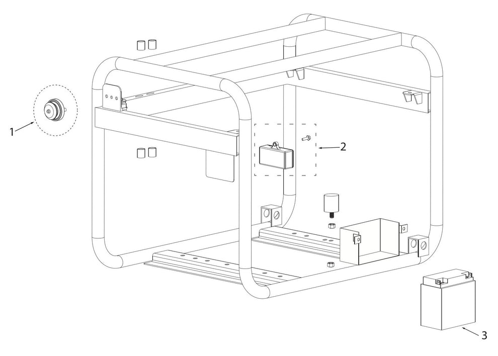 BE12500T Generator Frame Assembly Parts by BE Power Equipment