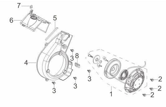 BE2100I Inverter Generator Recoil Assembly Parts by BE Power Equipment
