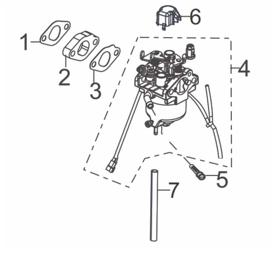 BE2100I Inverter Generator Carburetor Assembly Parts by BE Power Equipment