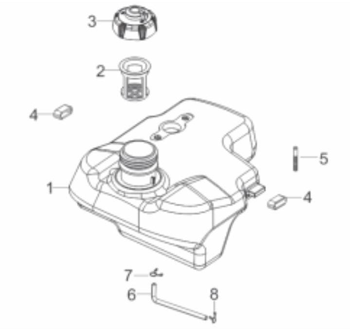 BE2100I Inverter Generator Fuel Tank Assembly Parts by BE Power Equipment
