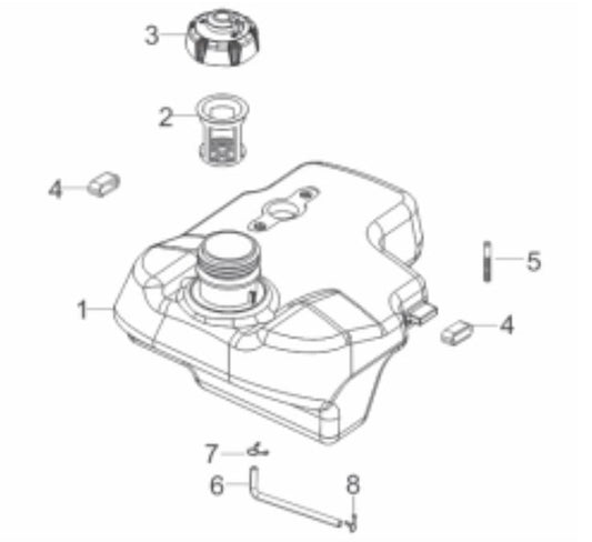 BE2100I Inverter Generator Fuel Tank Assembly Parts by BE Power Equipment