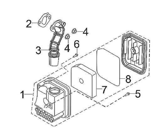 BE2100I Inverter Generator Air Cleaner Assembly Parts by BE Power Equipment