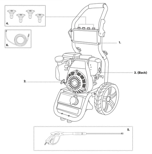 BE BE275HA Pressure Washer Assembly Parts by BE Power Equipment