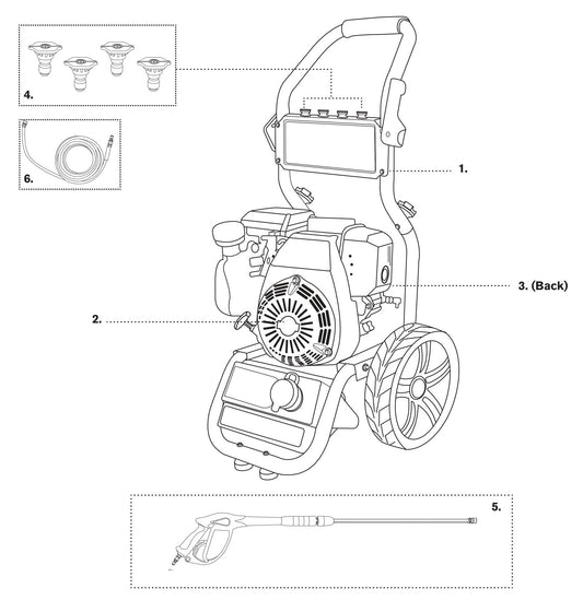 BE BE275HAS Pressure Washer Assembly-1 Parts by BE Power Equipment