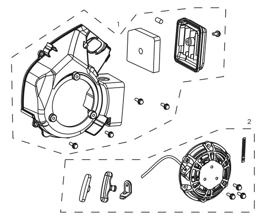 BE2800i Inverter Generator Engine Starter Assembly Parts by BE Power Equipment