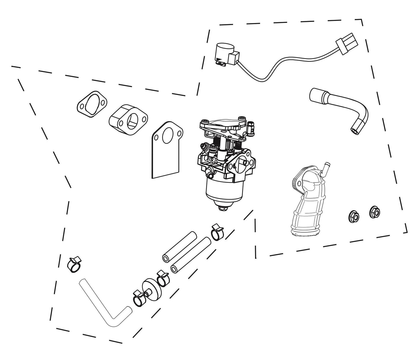 BE2800i Inverter Generator Carburetor Assembly Parts by BE Power Equipment