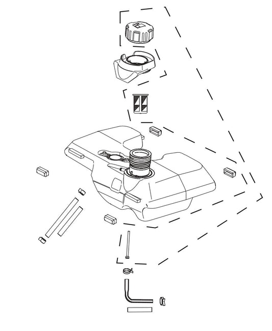 BE2800i Inverter Generator Fuel Tank Components Assembly Parts by BE Power Equipment