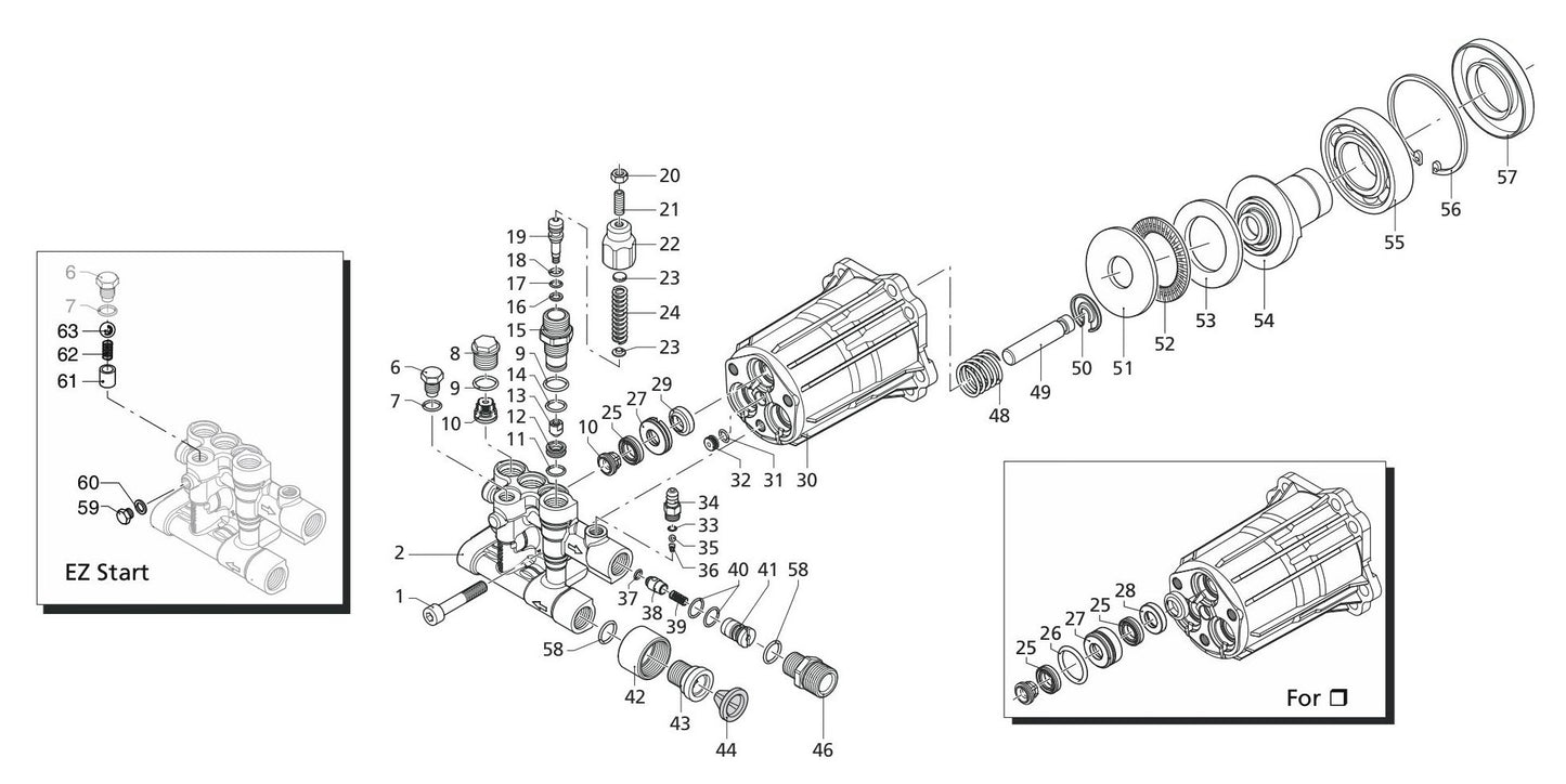 BE BE3465KA Pump Assembly Parts for Pressure Washer Parts by BE Power Equipment