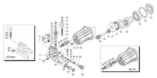 BE BE3465KA Pump Assembly Parts for Pressure Washer Parts by BE Power Equipment