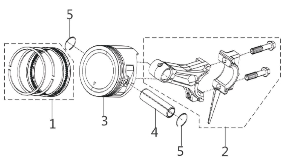 BE3500IP Inverter Generator Crankshaft Rod and Ring Set Assembly Parts by BE Power Equipment